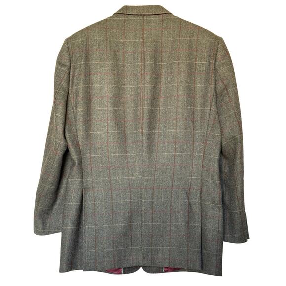 Beretta Magee Wool Blazer Green Plaid Sport Coat 44R - Picture 2 of 9